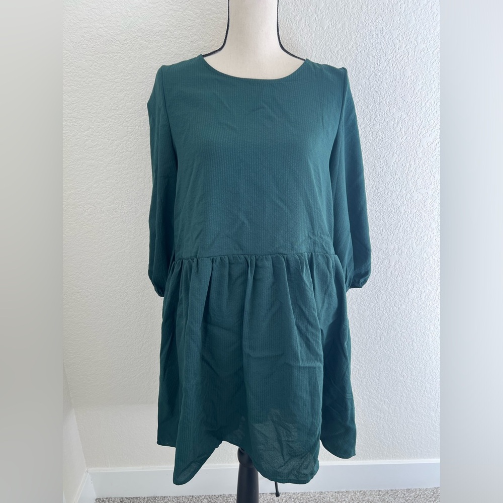 Petal & Pup Baby Doll Long Sleeve Dress with Pockets NWT